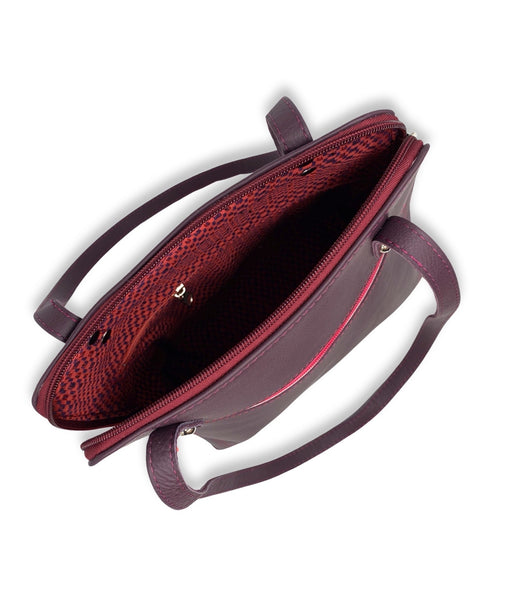 FIG LEAVES medium shoulder bag (grape/pink & coral)