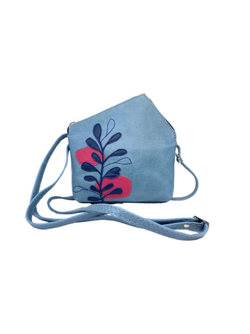 Tiny TRIANGLE bag (BRANCH - blue / pink / navy)